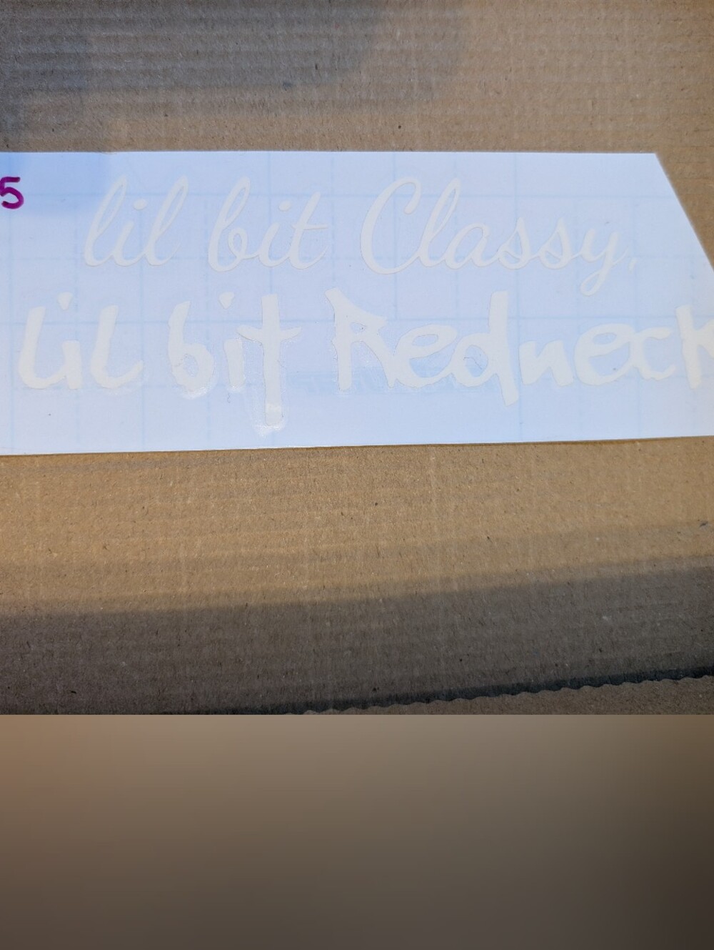 Decal "Lil Bit Classy Lil Bit Redneck"